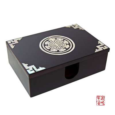 Longevity Character Inlay Business Card Case