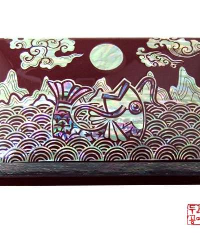 月下鯉龍 名刺ケース (赤)