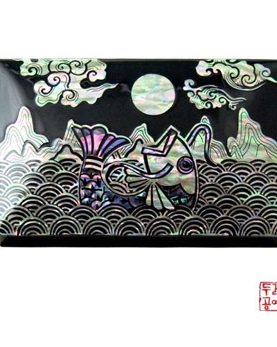 月下魚龍 名刺函 (黒)