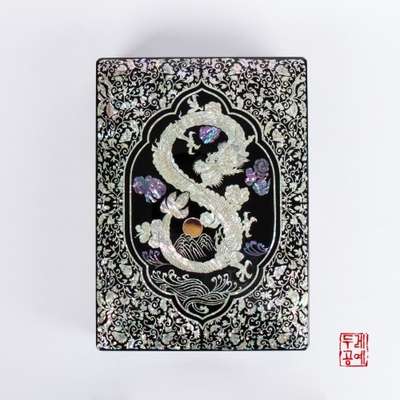 Traditional Scrollwork and Cloud Dragon Document Box