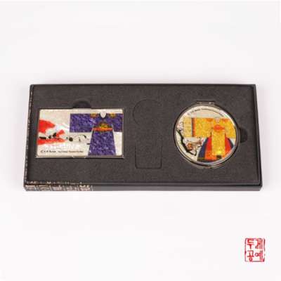 Business Card Case + Hand Mirror Set