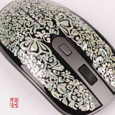 Traditional Arabesque Butterfly Pattern Wireless Mouse New Model