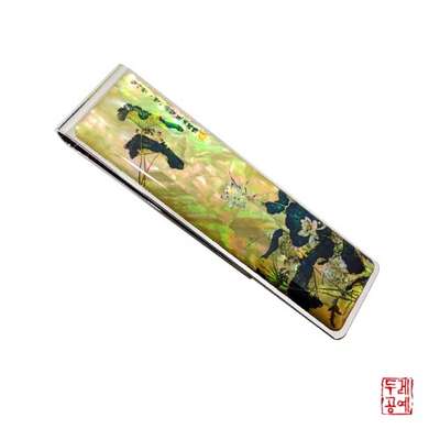 Shim Sa-jeong Ducks and Lotus Pond Mother-of-Pearl Money Clip