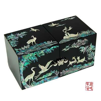 Ten Symbols of Longevity Double Jewelry Box