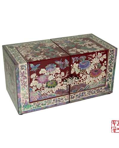 彩絵菊花双合 [大 - 朱合]