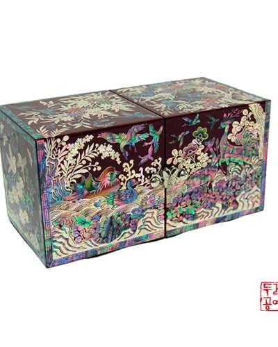 彩華円鴦双合 [朱合]