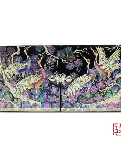 二鳥月鶴相合 [黒]