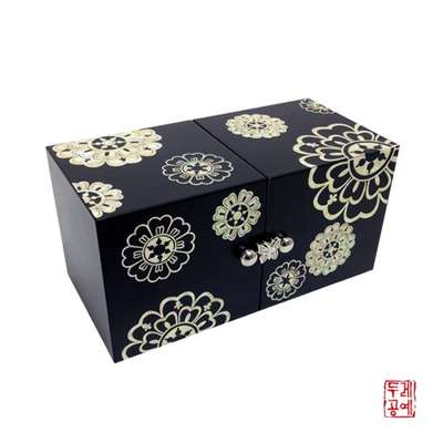 Traditional Tile Lotus Pattern Mini Dual Box