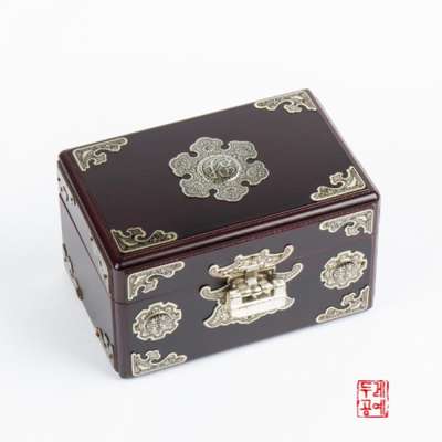 Brass-Decorated Jewelry Box
