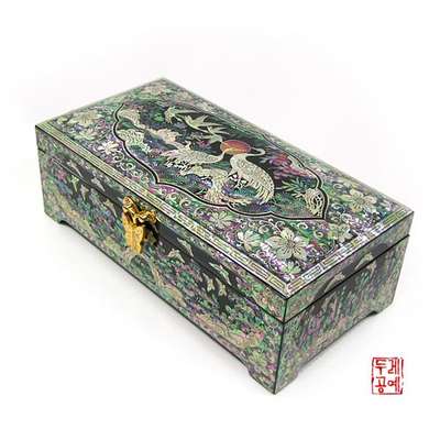 Diamond Pine Crane Butterfly Pattern Jewelry Box