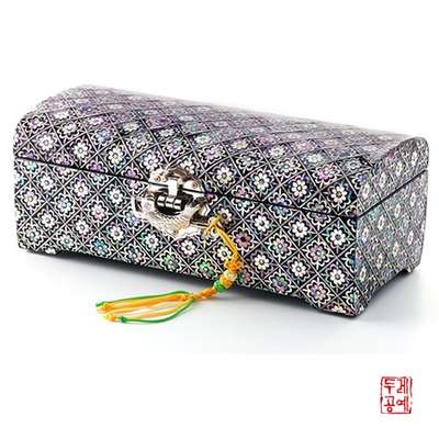 Chrysanthemum Pattern Rotating Jewelry Box