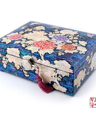 万開牡丹 胡蝶 タバル ジュエリーボックス（特大）
