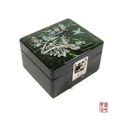 Hanji Jewelry Box with Plum Blossom Pattern [Green]