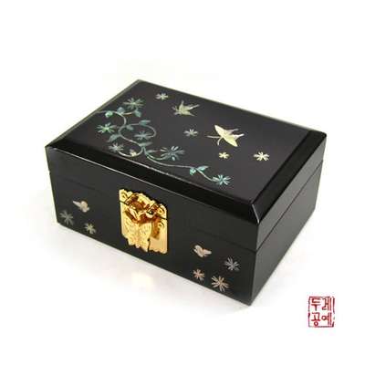 Rectangular Tortoiseshell Jewelry Box [Butterfly Pattern]