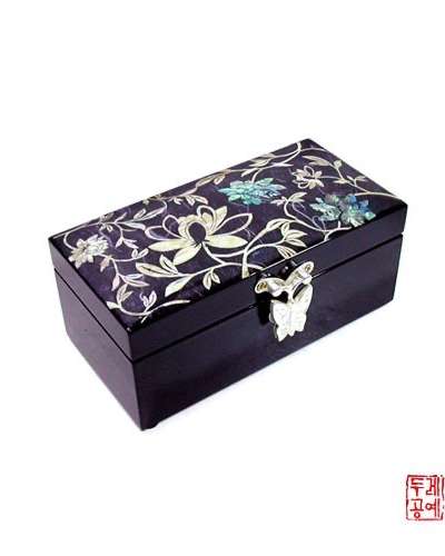 Peony Hanji Rolled Jewelry Box [Purple]