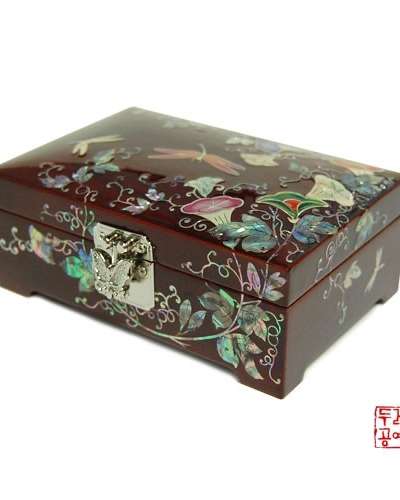 Wood Morning Glory Jewelry Box