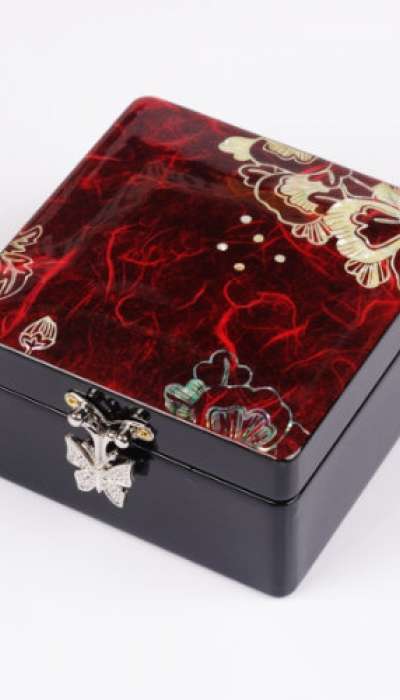 Peony Hanji Jewelry Box