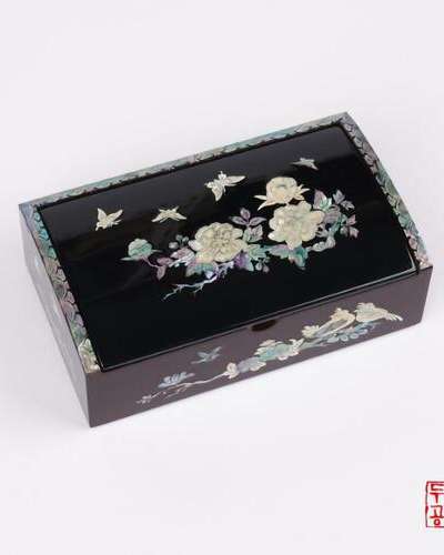 Peony and Butterfly Automatic Jewelry Box