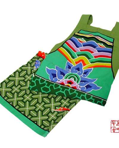 丹青文様エプロン