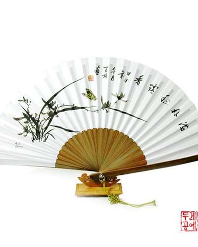 蘭花扇 25cm