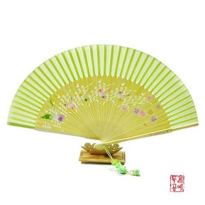 Silk Painting Fan [Flowers and Butterflies 4]