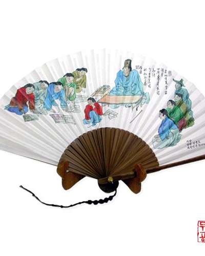 Black Bamboo Fan Stand_Danwon Kim Hong-do [Seodang]