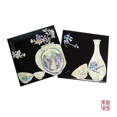 Ceramic Pattern Coaster Set (2pcs)