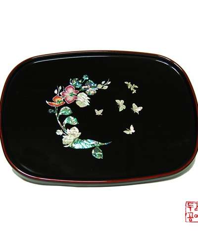 花と蝶 オーバル トレイ ラージ