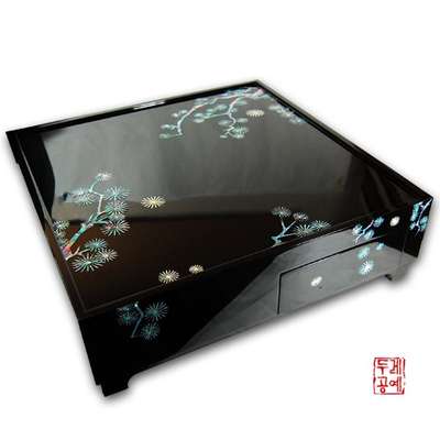 Pine Wood Tea Table and Low Table (2-in-1)
