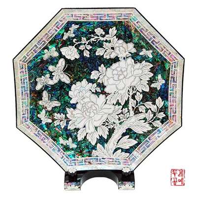 Peony Inlaid Octagonal Tray
