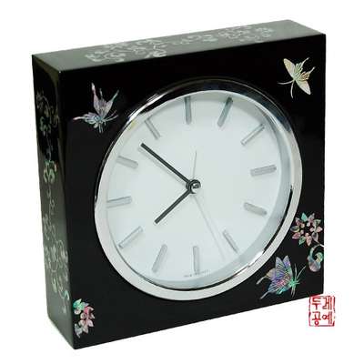 Mother-of-Pearl Lacquer Desk Clock - Square Large 2008