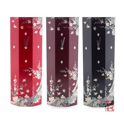 Plum Blossom and Bird Mother-of-Pearl Wall Clock