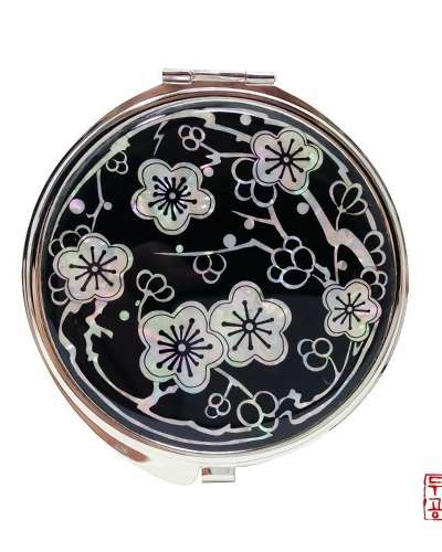 梅花紋ハンドミラー