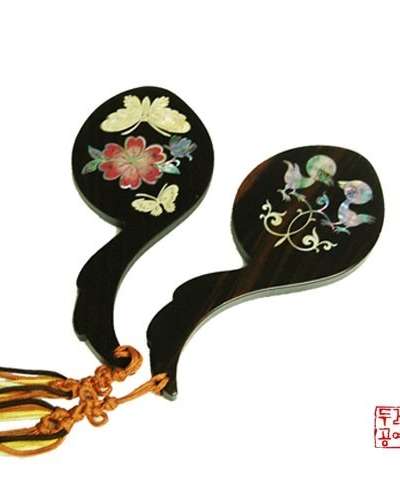 黒檀ハンドミラー_五月紙花