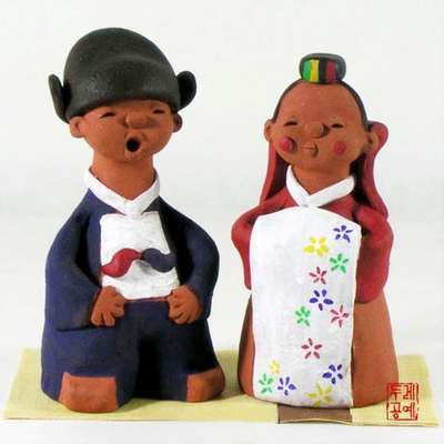 Traditional Onggi Doll Set_Groom and Bride