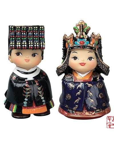 ミニチュア人形セット小[朝鮮王,王妃II]