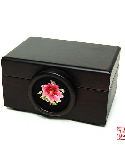 円形名刺入れ - 芙蓉花