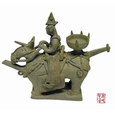 Horseman Figurine Earthenware