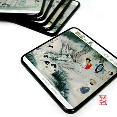 Shin Yun-bok Folk Painting Coasters - 6 Types