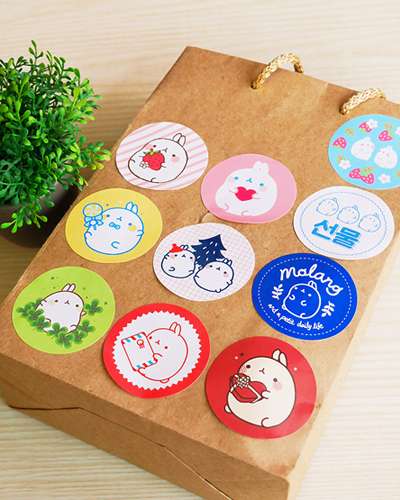 [Artist Edition] Cute Round Gift Sticker Set 10 Types (20 Sheets)